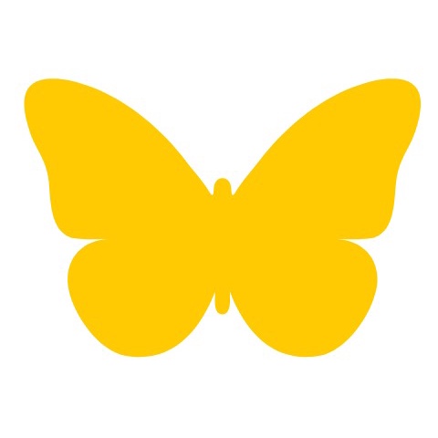 Aplique Borboleta 3,5 x 5cm 10 unidades acrílico dourado
