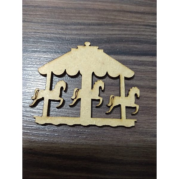 Aplique Carrossel 10 unidades MDF