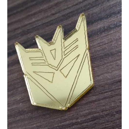 Aplique Decepticons Transformers 5cm 10 unidades acrílico espelhado