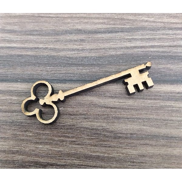 Aplique Enfeite Chave 10cm MDF 10 unidades