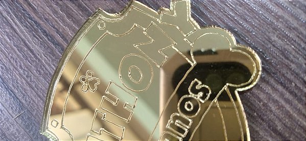 Aplique Escudo Patrulha Canina personalizado 4cm acrílico espelhado 10 unidades