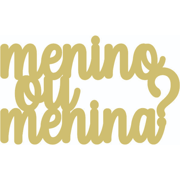 Aplique Menino ou Menina? 5 unidades acrílico dourado