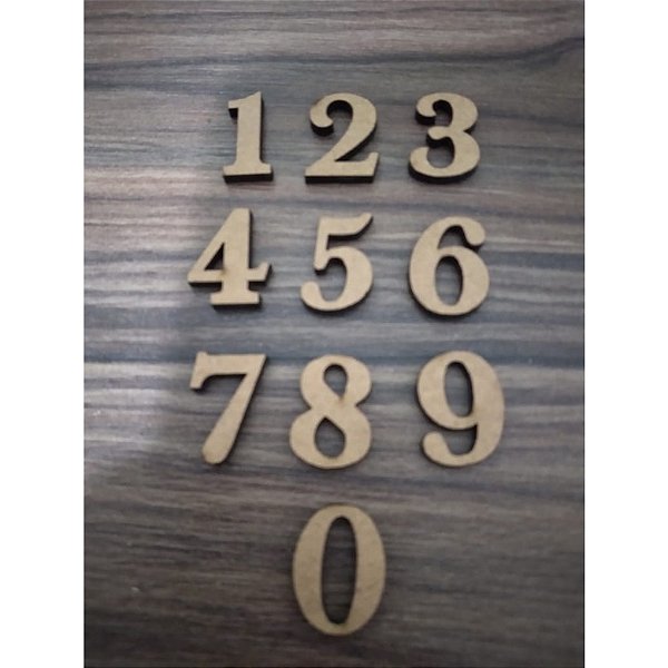 Aplique Números 10cm MDF unidades