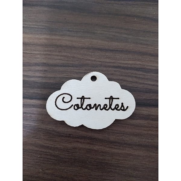 Aplique Nuvem 5cm personalizada MDF 10 unidades