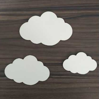 Aplique 3 Nuvens para Parede Quarto de Bebê MDF