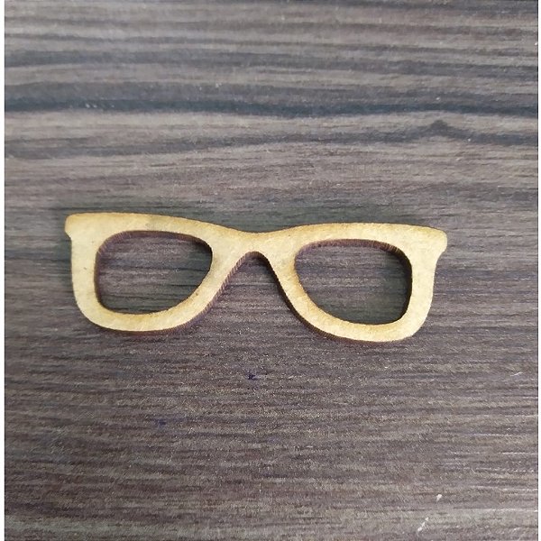 Aplique Óculos 5cm 20 unidades MDF