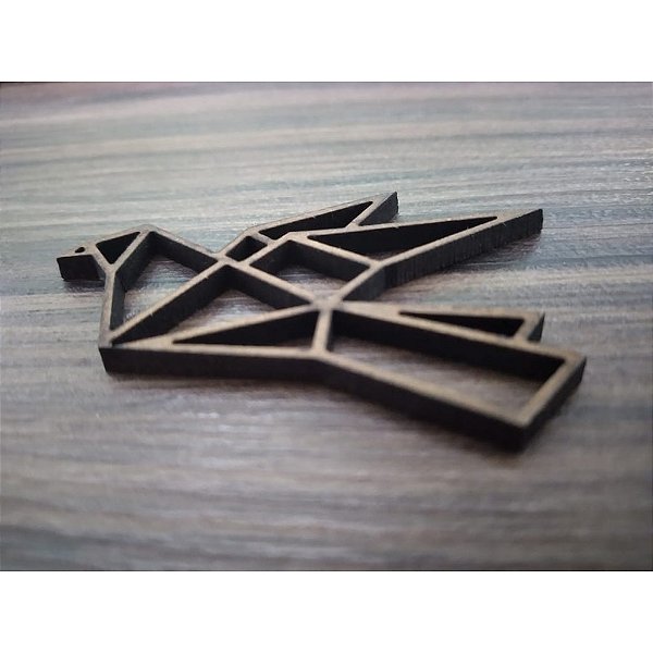 Aplique Pássaro Geométrico 10 unidades MDF