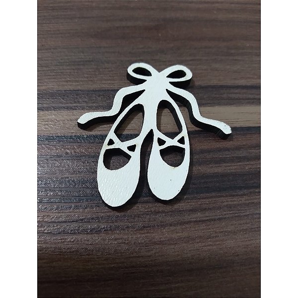 Aplique Sapatilha Bailarina 5cm 10 unidades MDF