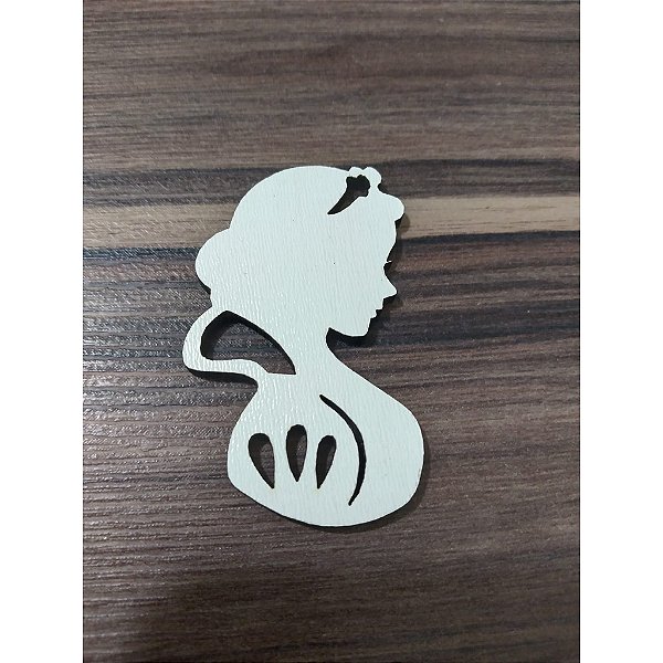 Aplique Silhueta Branca de Neve 10 unidades MDF