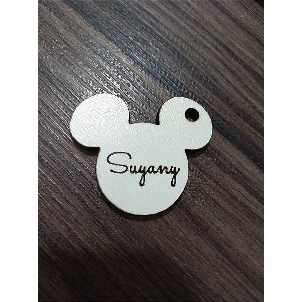 Aplique Silhueta Mickey 3cm 20 unidades MDF