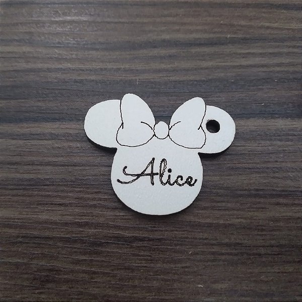 Aplique Silhueta Minnie 3cm 20 unidades MDF