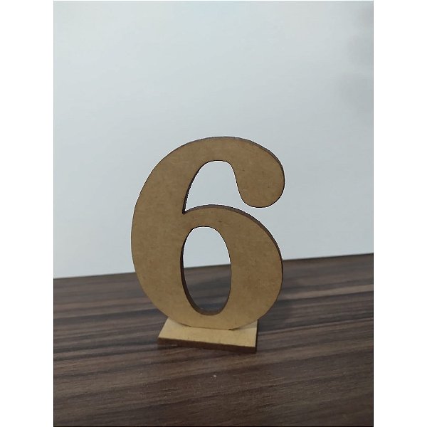 Apliques Números 10cm com base MDF 10 unidades