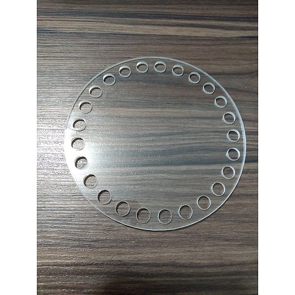 Base Circular Acrílico 10 cm para Crochê 4 unidades