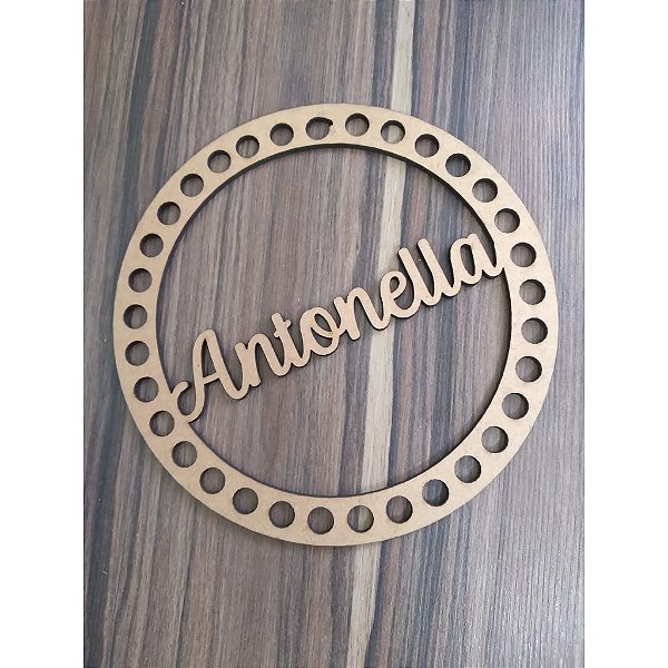 Base Mandala de Nome 15cm 2 unidades MDF