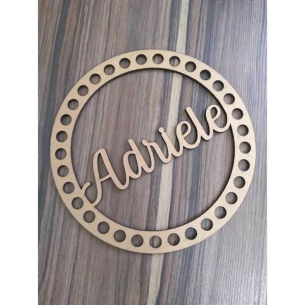 Base Mandala de Nome 20 cm MDF 1 unidade
