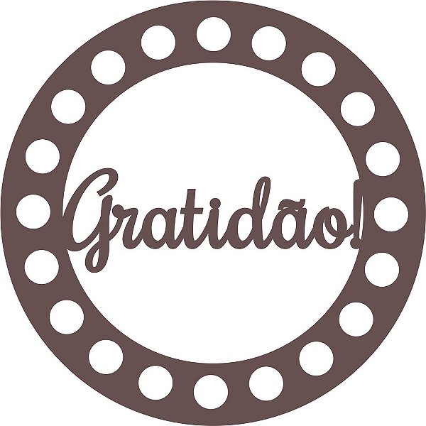 Base Mandala Gratidão 2 unidades 10 cm MDF para crochê