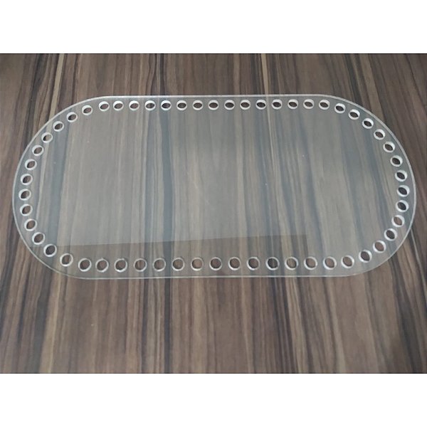 Base Oval Acrílico 15 x 27 cm para Crochê 1 unidade