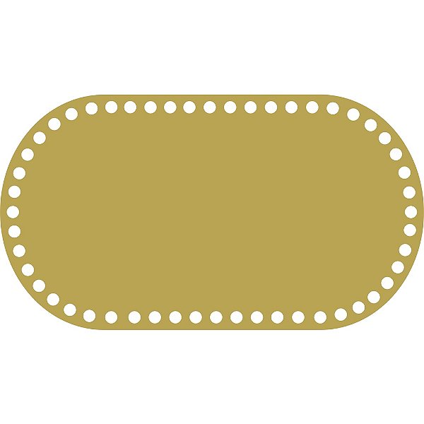 Base Oval MDF 15 x 27 cm para Crochê 1 unidade