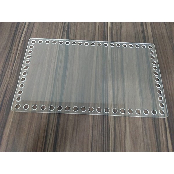 Base Retangular Acrílico 13 x 18 cm para Crochê 1 unidade