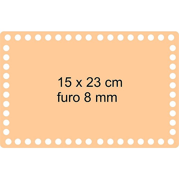 Base Retangular MDF 15 x 23 cm para Crochê 1 unidade