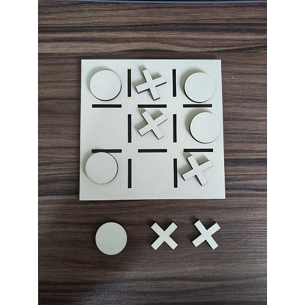 Brinquedo Jogo da velha MDF 5 unidades