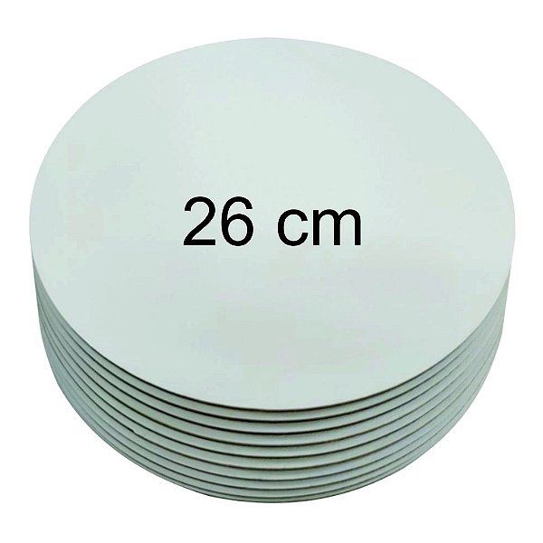 Cake Board Circular 26cm 5 unidades MDF