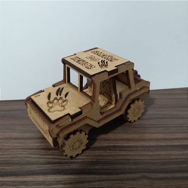 Mini Jipe com teto SAFÁRI 5 unidades MDF