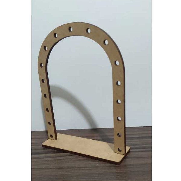 Mini Painel Arco com furos 10cm 10 unidades MDF
