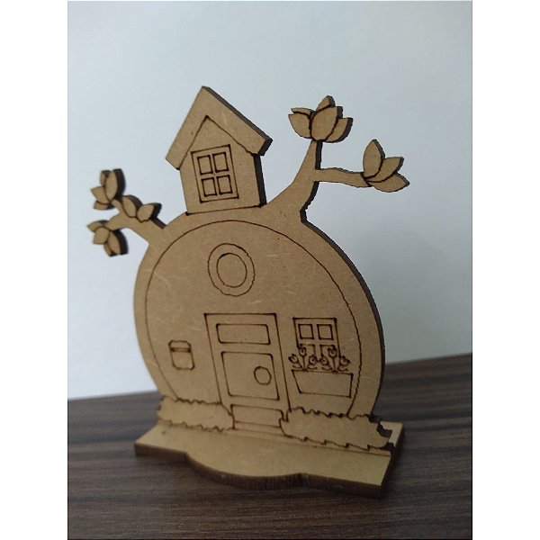Mini Painel Casinha Árvore 5 unidades MDF