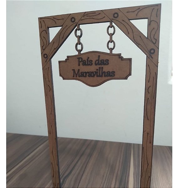 Mini painel com placa 20cm 5 unidades MDF