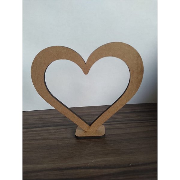Mini Painel Coração Vazado 5 unidades MDF