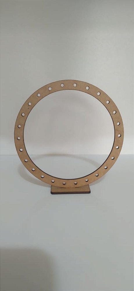Mini Painel Disco Vazado com furos 12cm 5 unidades MDF