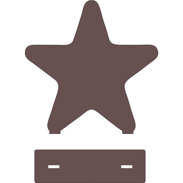 Mini Painel Estrela 12cm 5 unidades MDF
