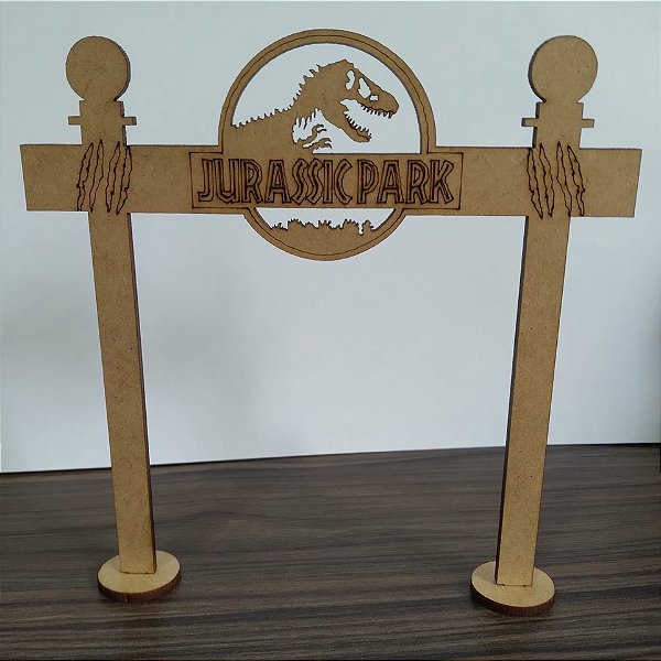 Mini Painel JURASSIC PARK 13cm Dinossauro MDF 5 unidades