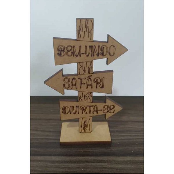 Mini Seta Indicativa 10cm 10 unidades MDF