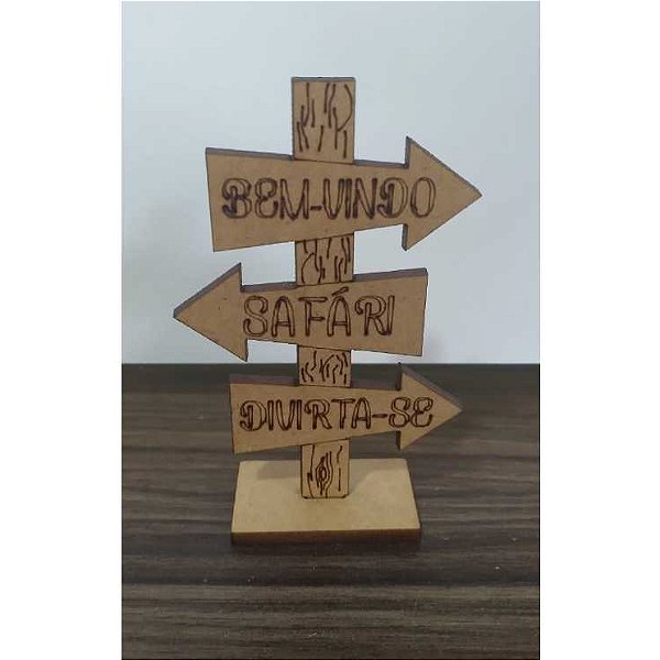Mini Seta Indicativa 7cm 10 unidades MDF