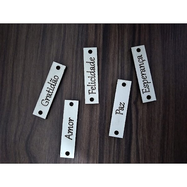 Tag Retangular 20 unidades MDF Branco