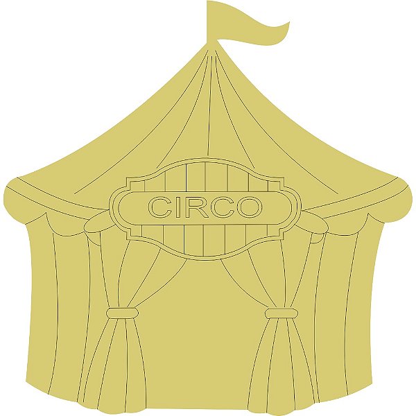 Tenda de Circo 5cm 10 unidades acrílico dourado