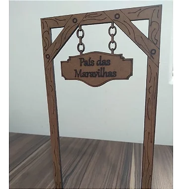 Mini painel com placa 14cm 1 unidade MDF