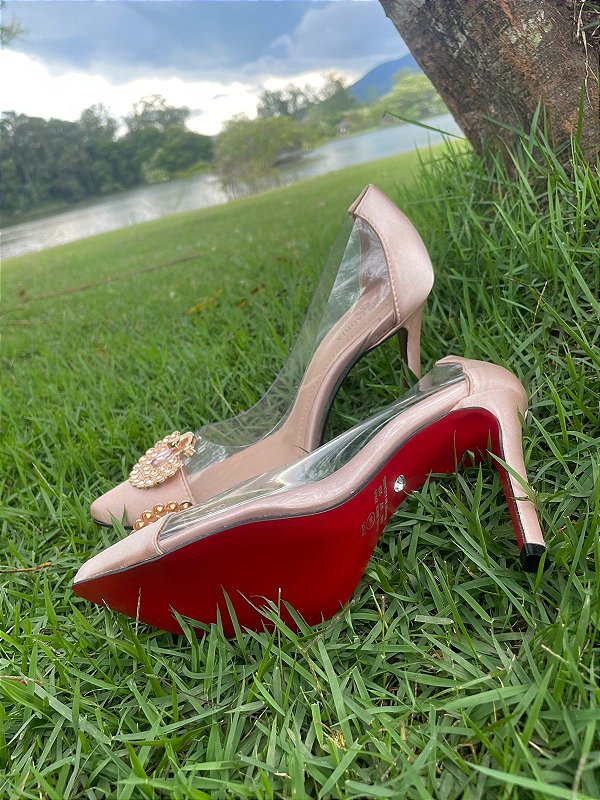 Scarpin Vinil red