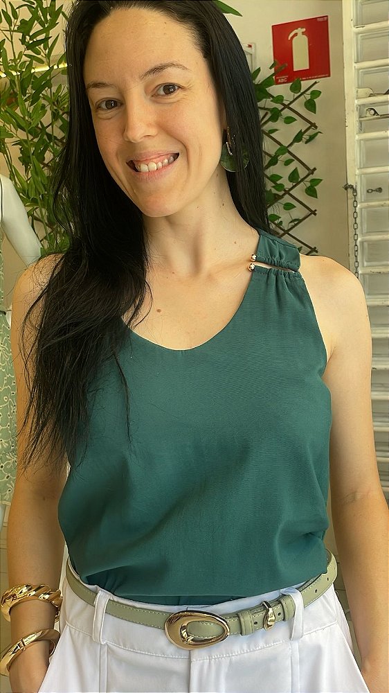 Blusa em Crepe Chanel