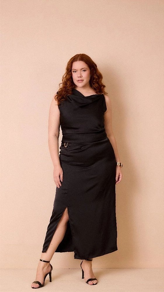 Saia Cetim com Aviamento