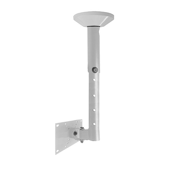 Suporte TV Teto, Balcão ou Rack Telescópio 360° REFORÇADO 10 à 60 Polegadas - Lidimar 1060B Branco