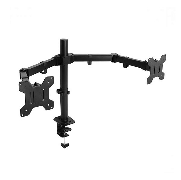 Suporte para 02 Monitores Articulado com Garra/Morsa Para Mesa 13 à 32 Polegadas - Vinik SM-341C