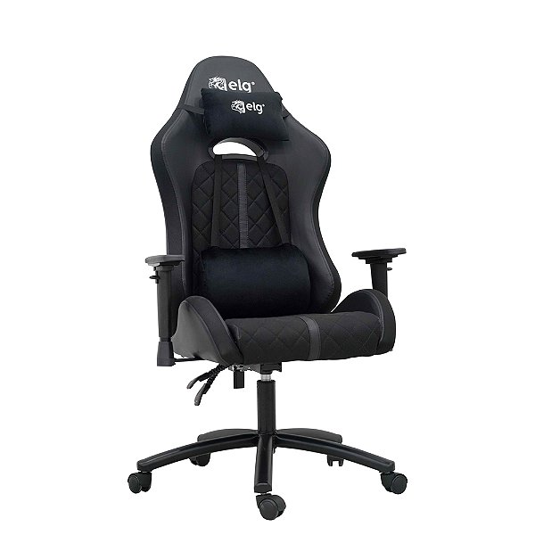 Cadeira Gamer Yazi Com Tapete - ELG CH35BK Preto