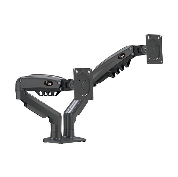 Suporte Articulado de Mesa com Pistão a Gás e Ajuste de Altura para 02 Monitores de 17 à 35 Polegadas - NOVO DESIGN - ELG F160N