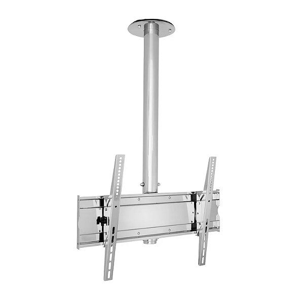 Suporte TV Teto Telescópio 360˚ TELAS GIGANTES 55 à 105 Polegadas - AIRONFLEX CEILING MONO M B INOX - Projeto Especial