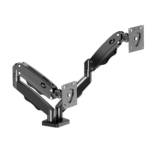 Suporte Articulado de Mesa com Pistão a Gás e Ajuste de Altura para 02 Monitores de 17 à 35 Polegadas 6ª Geração - ELG F160N