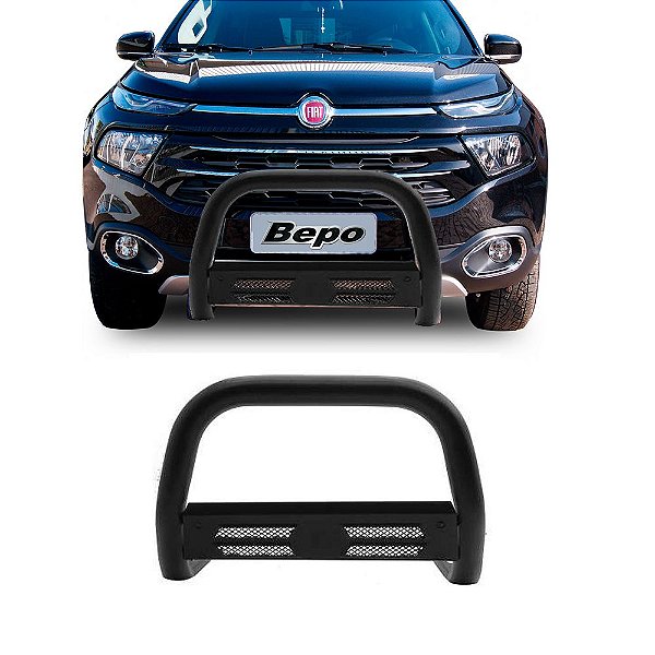 Parachoque Fiat Toro Preto Com Grade 2016 Em Diante Flex