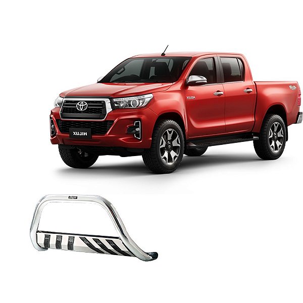 Quebra Mato Hilux 2016 2017 2018 2019 Com Grade Cromado